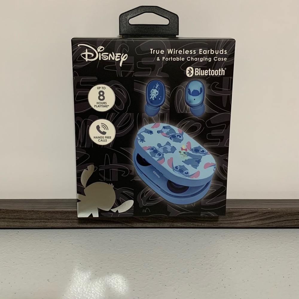 Disney Lilo & Stitch True Wireless Earbuds & Portable Charging Case-New in Box